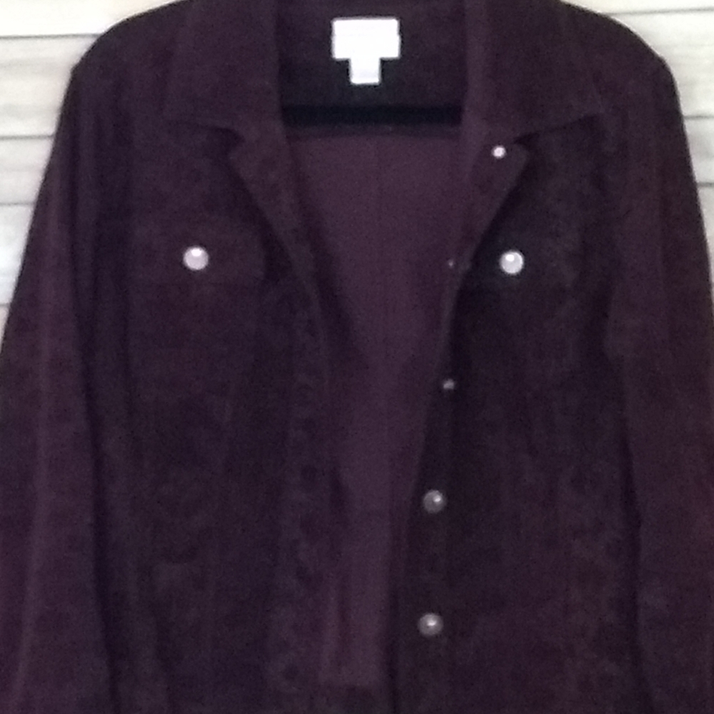 NWOT lightweight Jacket, Wine/burgundy color, L - Picture 5 of 7